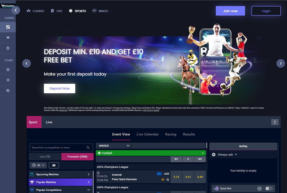 Winissimo Sign Up Offer